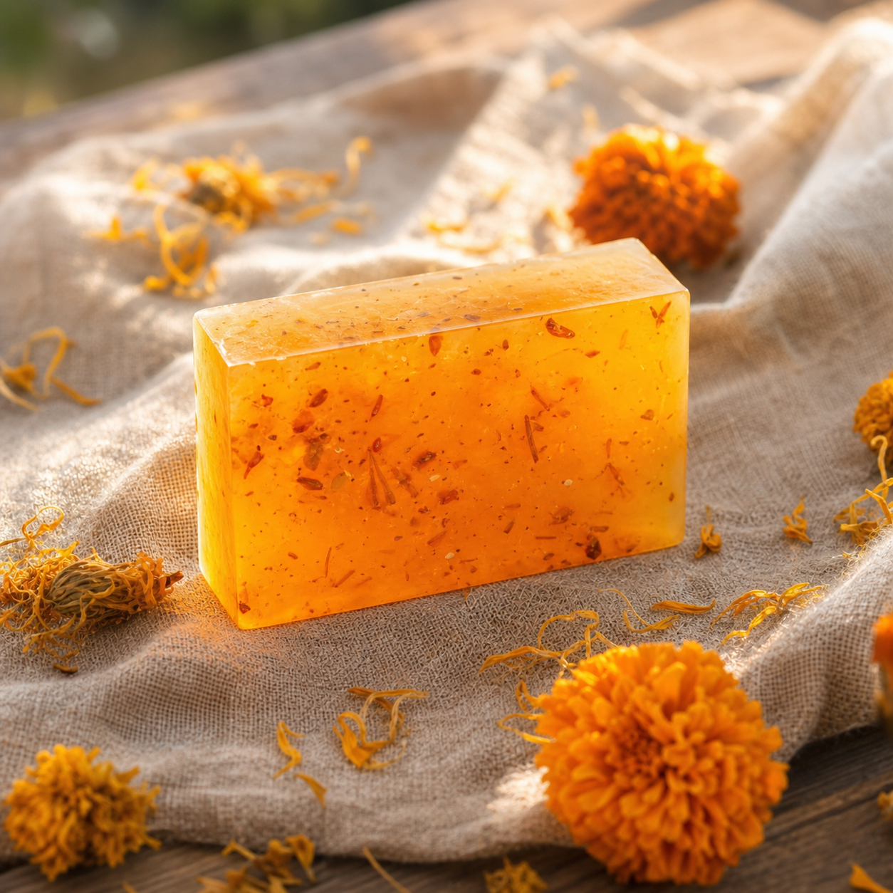 Marigold soap benefits: a warm floral bar for daily bathing